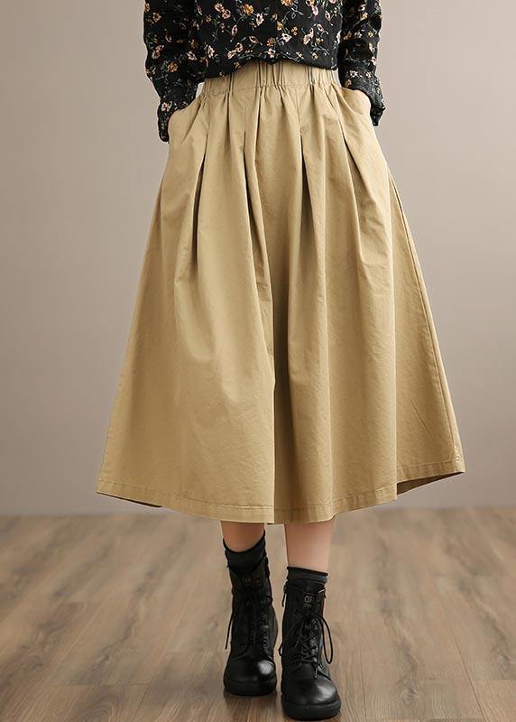 French Red Geometry Clothes For Women Elastic Waist Art Spring Dresses - Image 2