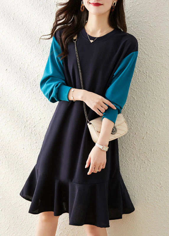 French Navy fashion Sweatshirt Street dress Winter - Image 3