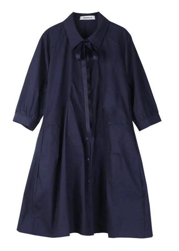 French Red elegant slim fit Summer Cotton Half Sleeve Party Dress - Image 5