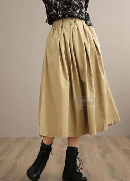 French grey Clothes For Women Elastic Waist Art Spring Dresses - Image 4