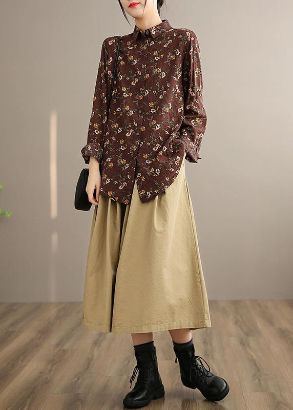 French grey Clothes For Women Elastic Waist Art Spring Dresses - Image 6