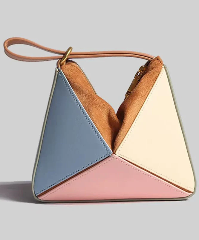 Geometric Color Block Faux Leather Versatile Cross-body Handbag