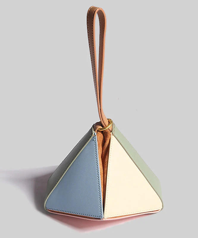 Geometric Color Block Faux Leather Versatile Cross-body Handbag - Image 2