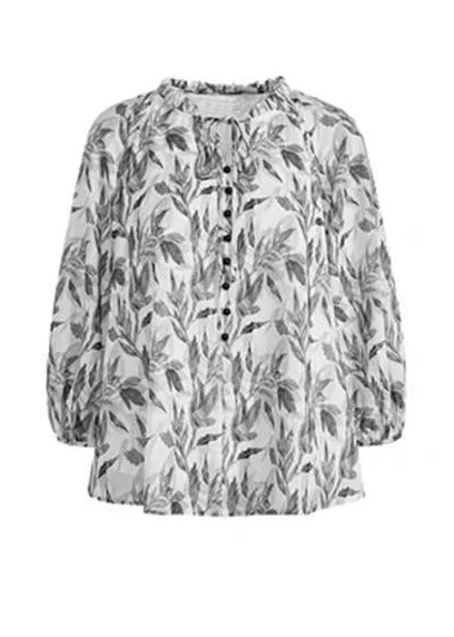 Grey Print Cotton Women Sets 2 Pieces Lace Up Summer - Image 5