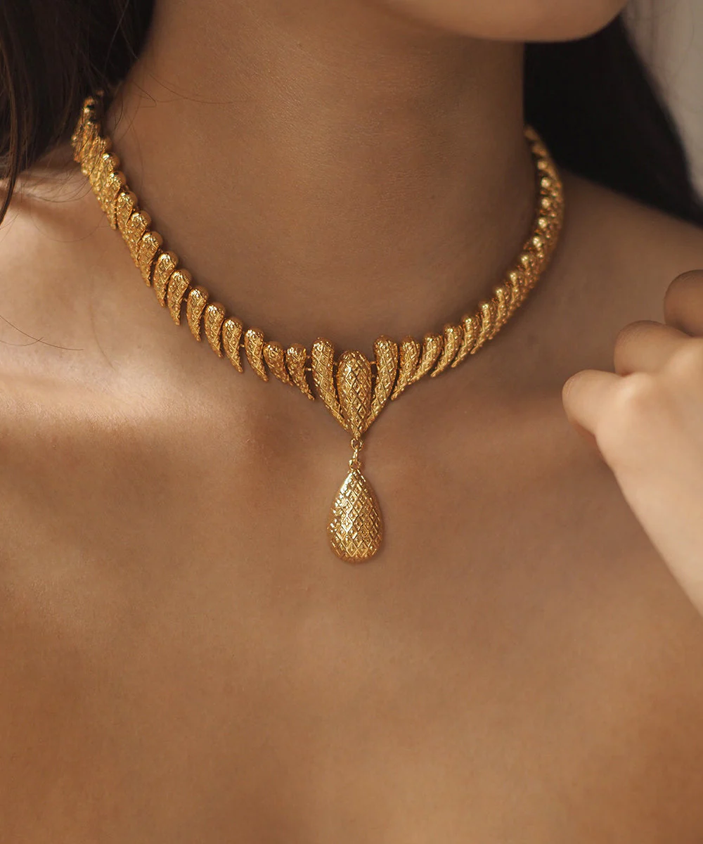 Handmade Golden High Quality Copper Choker - Image 2