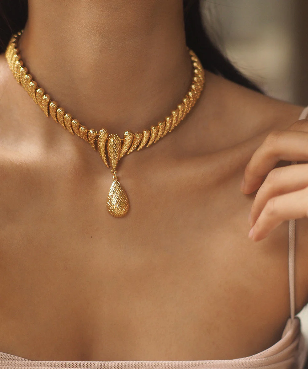 Handmade Golden High Quality Copper Choker - Image 3