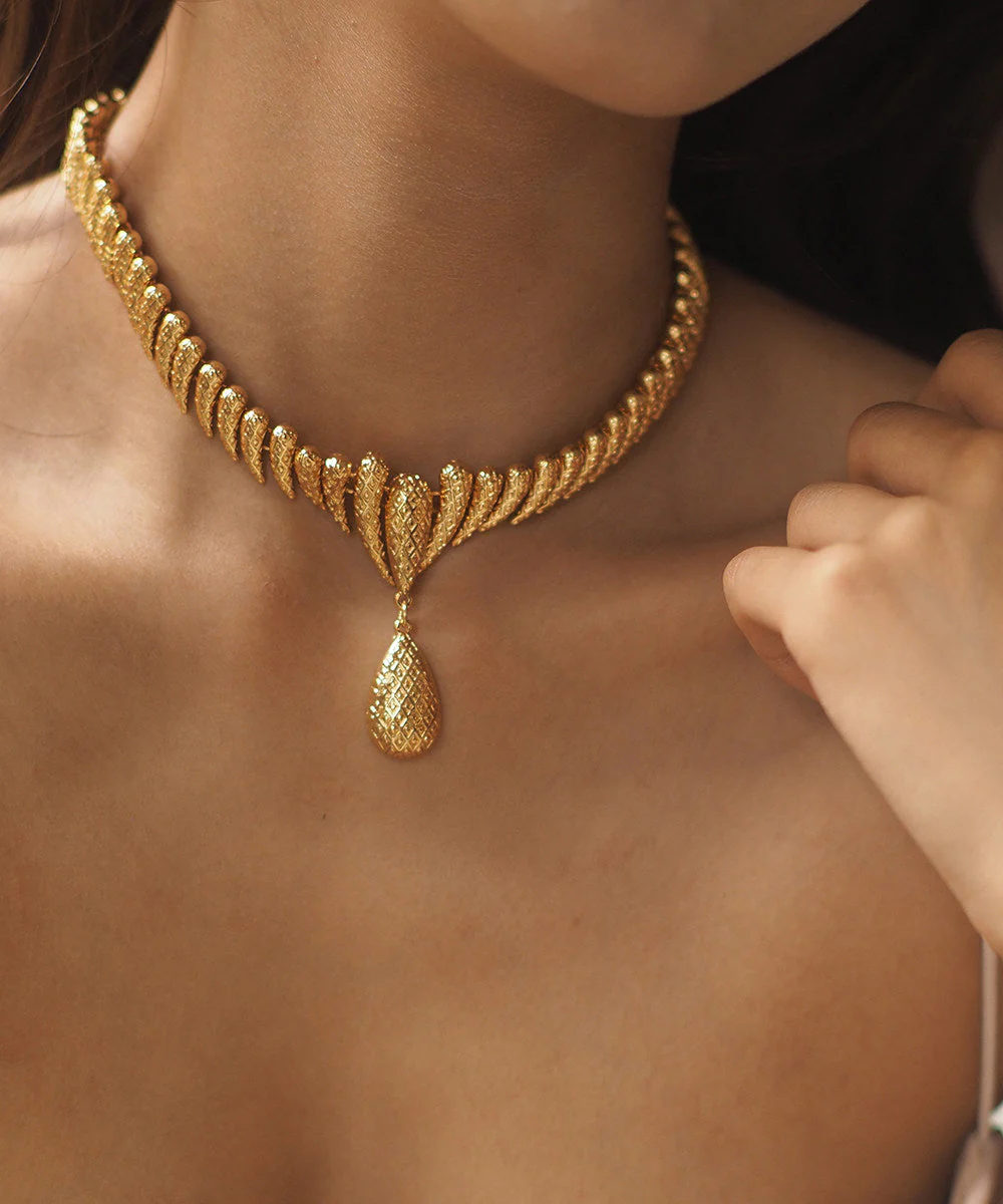 Handmade Golden High Quality Copper Choker - Image 4