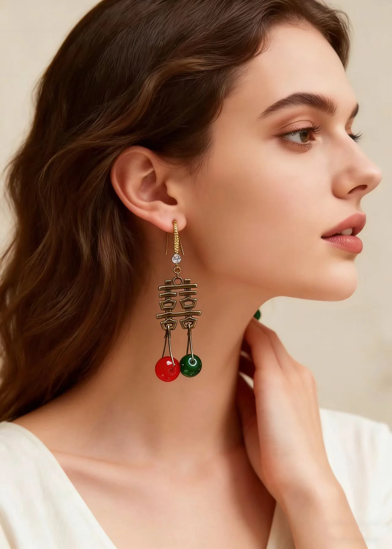 Handmade XI Wedding Copper Tassels Drop Earrings - Image 4