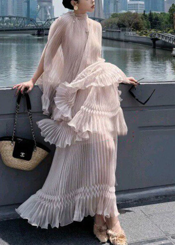 Italian Bow Wrinkled Top And A Line Skirts Two Pieces Set Summer - Image 3