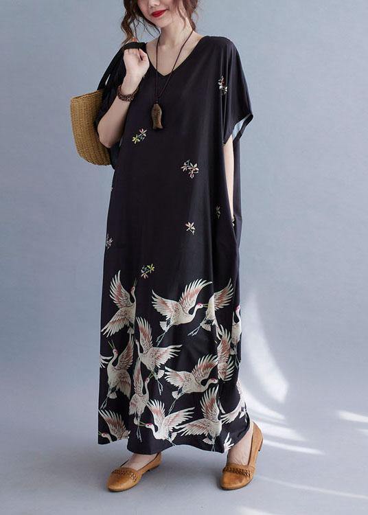Italian Green lotus V Neck Pockets Print Summer Holiday Dress Short Sleeve - Image 5