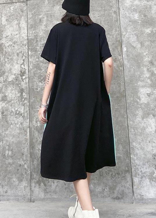 Italian Green Patchwork Hole Maxi Dresses Summer - Image 4