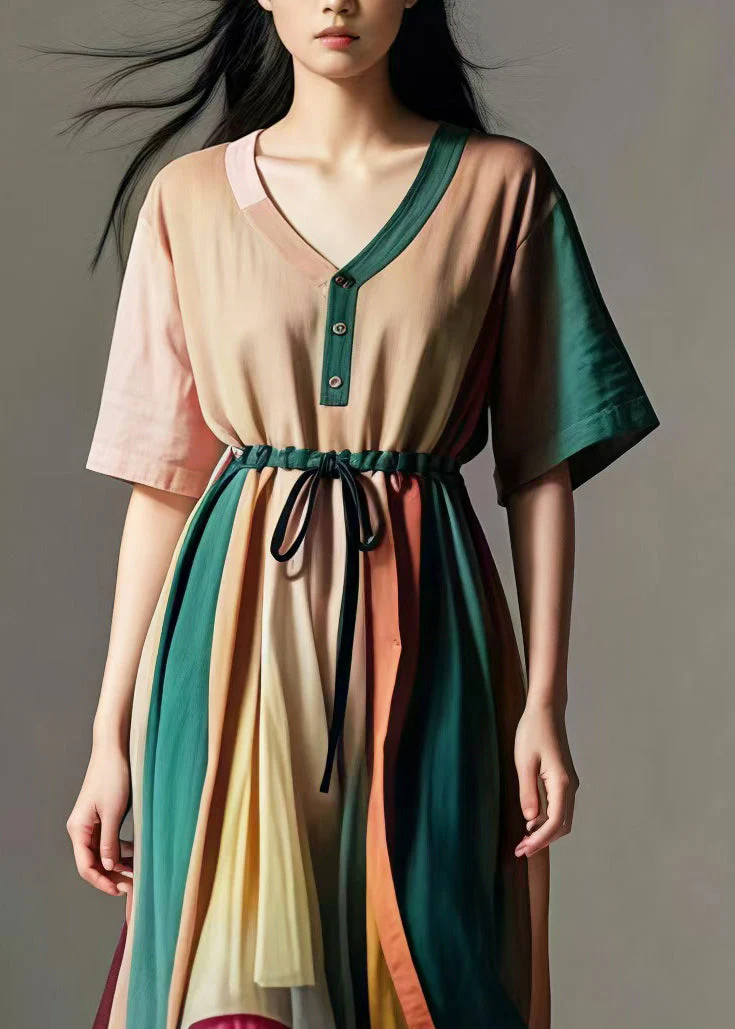 Italian Khaki Cinched Exra Large Hem Tulle Dress Summer - Image 3