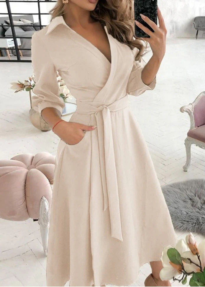 Italian Tie Dye Peter Pan Collar Tie Waist Cotton Dress Fall - Image 4