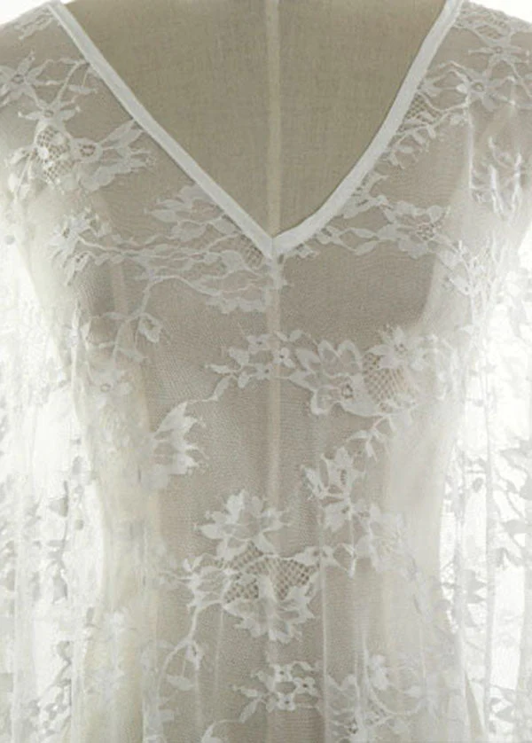 Italian White Lace Backless Beach Gown Summer Dresses - Image 5