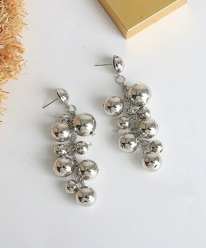 Japanese And Korean Fashion Bead Tassel Stud Earrings - Image 3