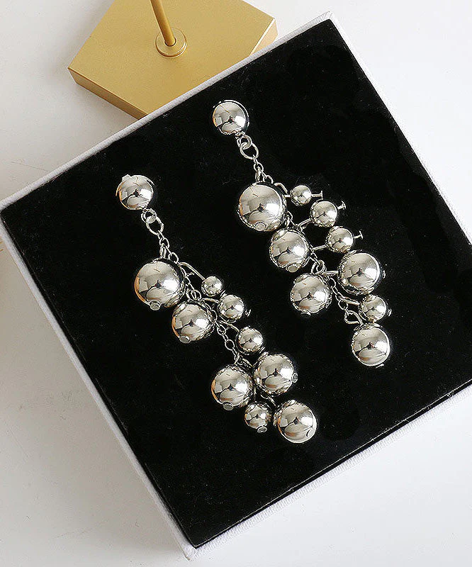 Japanese And Korean Fashion Bead Tassel Stud Earrings - Image 5