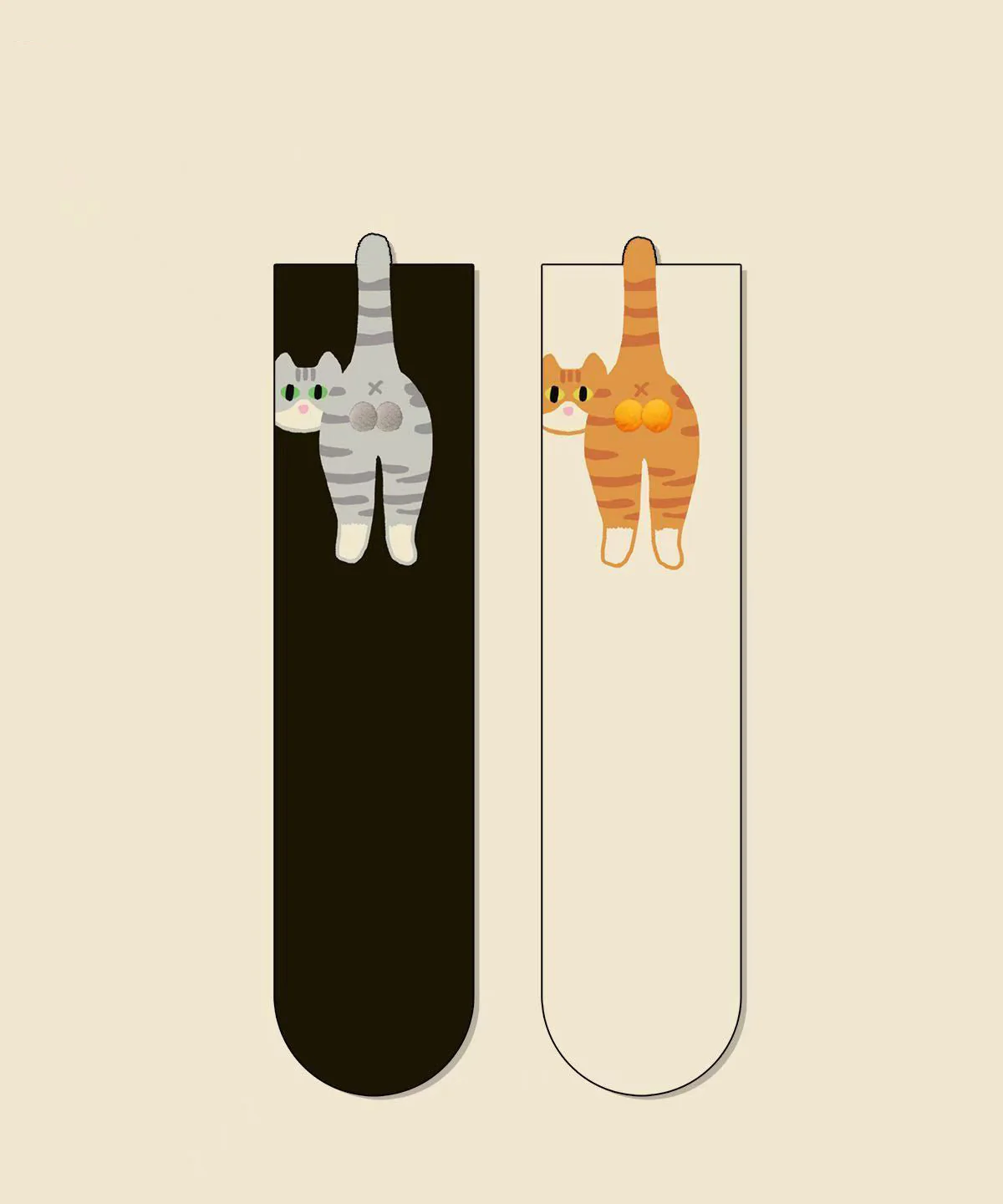 Japanese Style Cartoon Cute Cat Combed Cotton Mid Calf Socks - Image 4