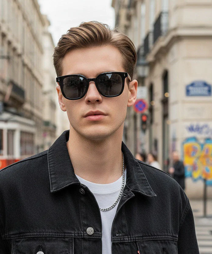 Korean Style Yellow Square Versatile Sunglasses - Image 2