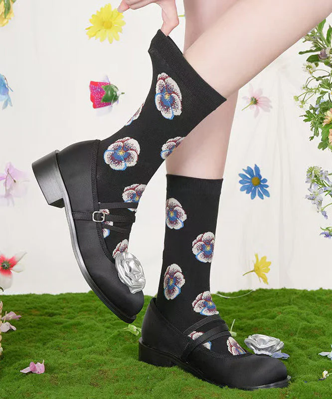 Korean Version Cartoon Cute Jacquard Crew Socks