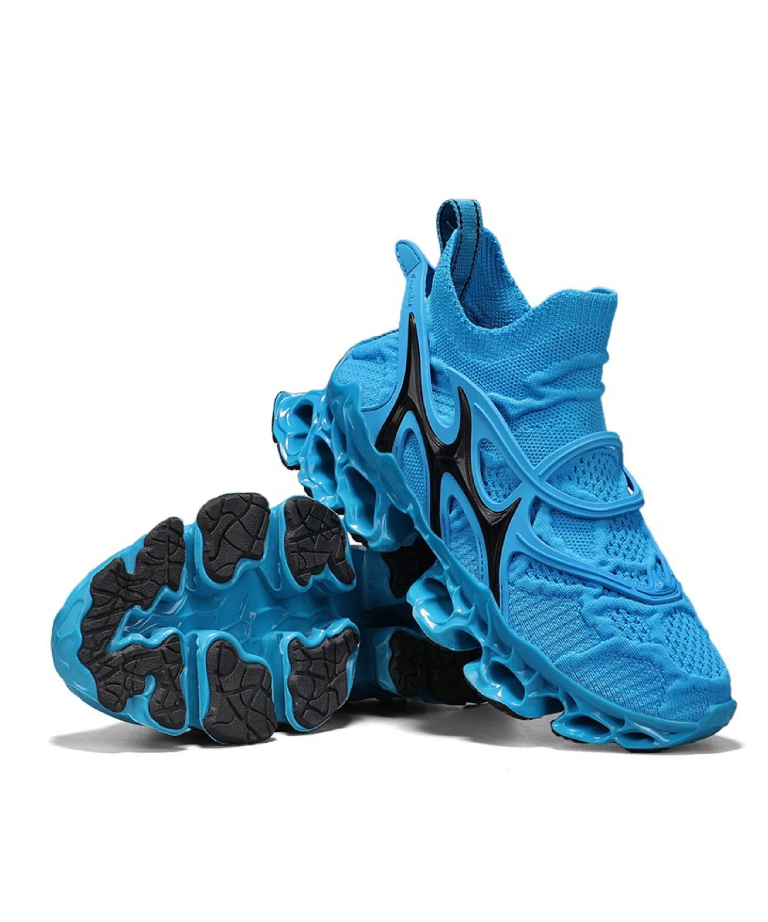 Leisure Blue Mesh Breathable Sports Shoes - Image 5