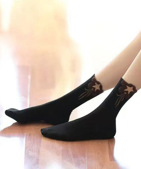 Leisure Versatile Jacquard Cotton Crew Socks - Image 2