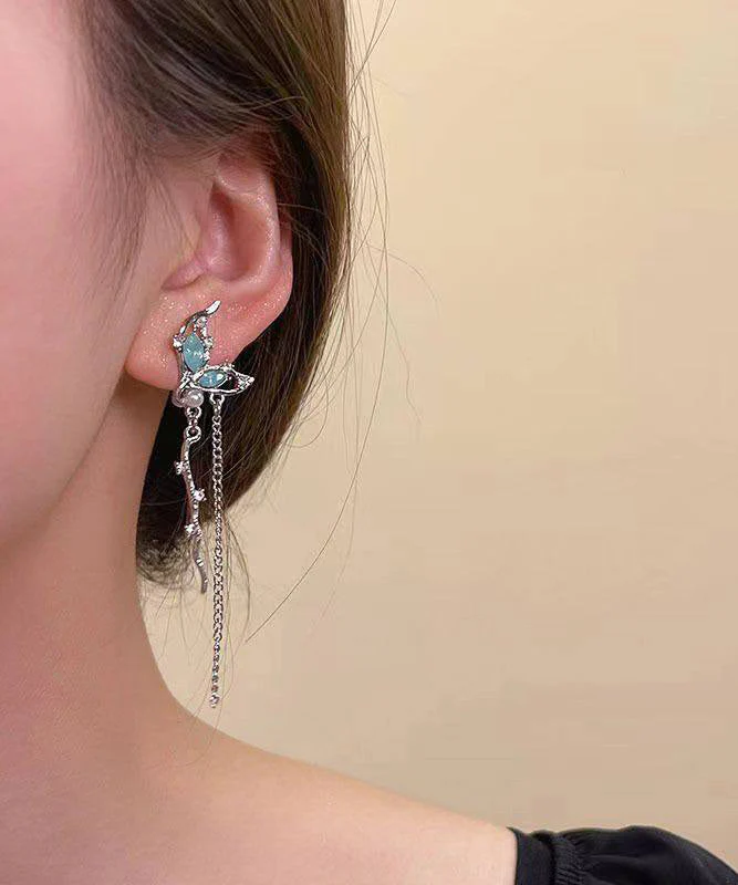 Light Luxury Butterfly Tassel French Earrings - Image 5
