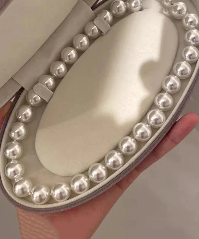 Light Luxury Imitation Natural Seawater Extreme White Pearl Alloy Necklace - Image 3