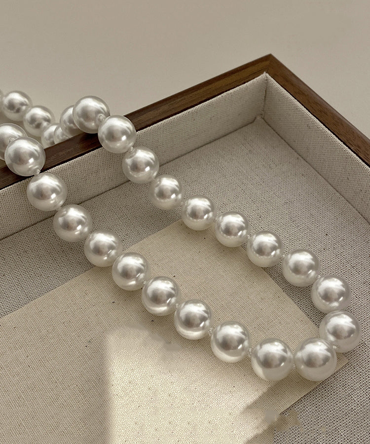 Light Luxury Imitation Natural Seawater Extreme White Pearl Alloy Necklace - Image 4