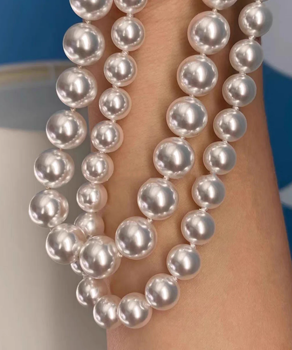 Light Luxury Imitation Natural Seawater Extreme White Pearl Alloy Necklace - Image 5