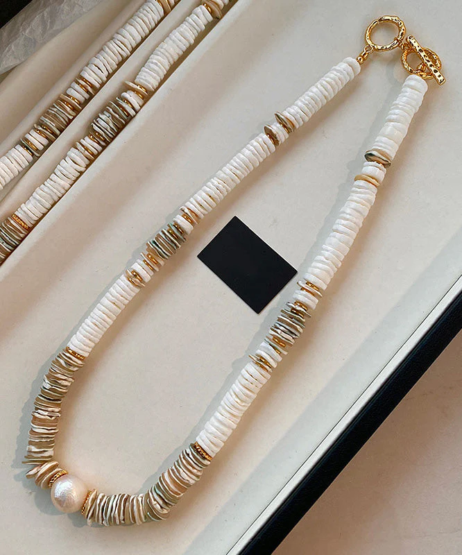Light Luxury Shell Bead Natural Stone Collarbone Necklace - Image 2