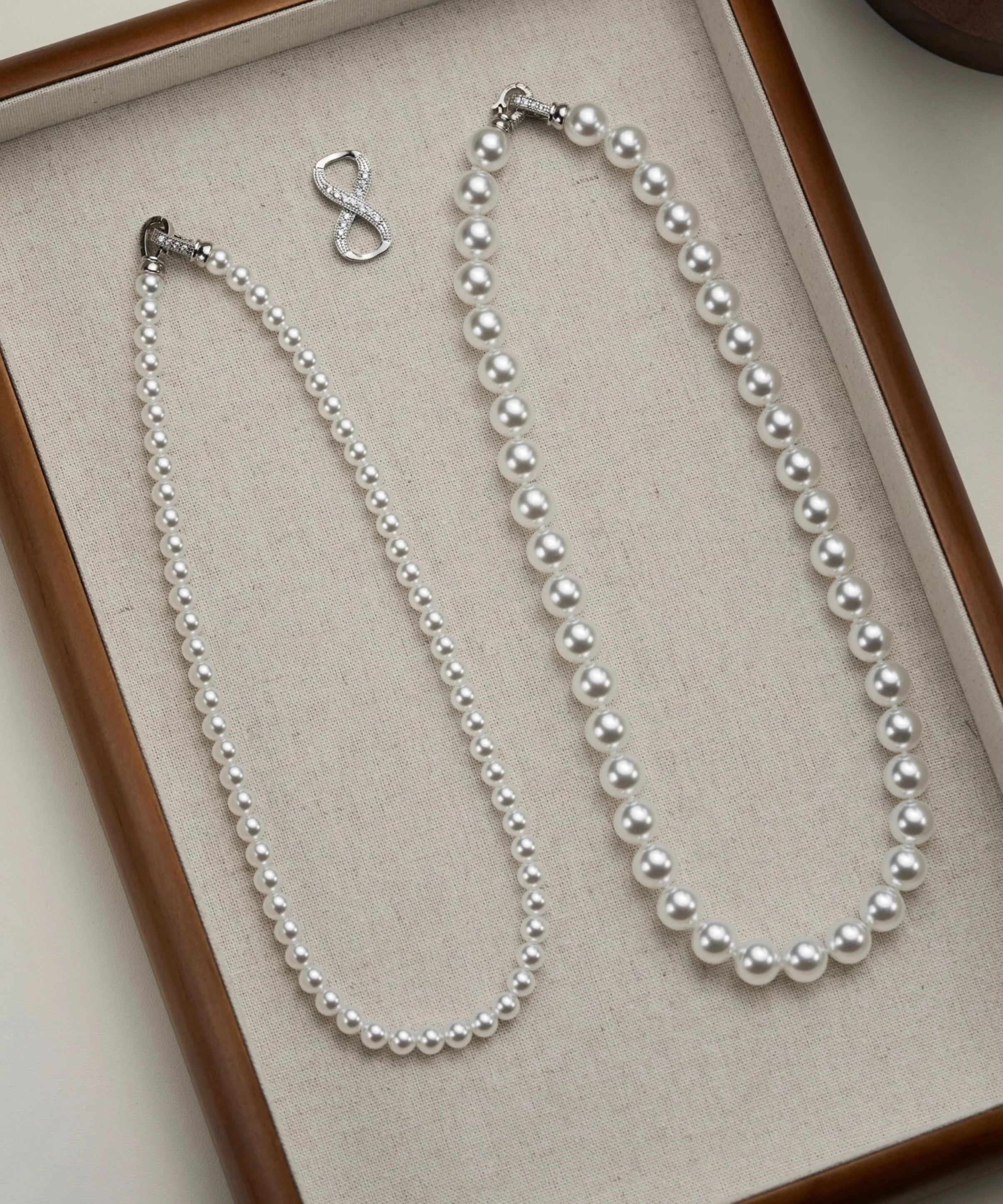 Light Luxury White Pearl Zircon Multi-Layered Necklace - Image 5