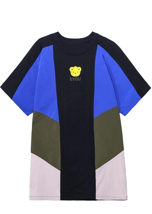 Loose Color block Loose Casual Maxi Dress Summer - Image 5