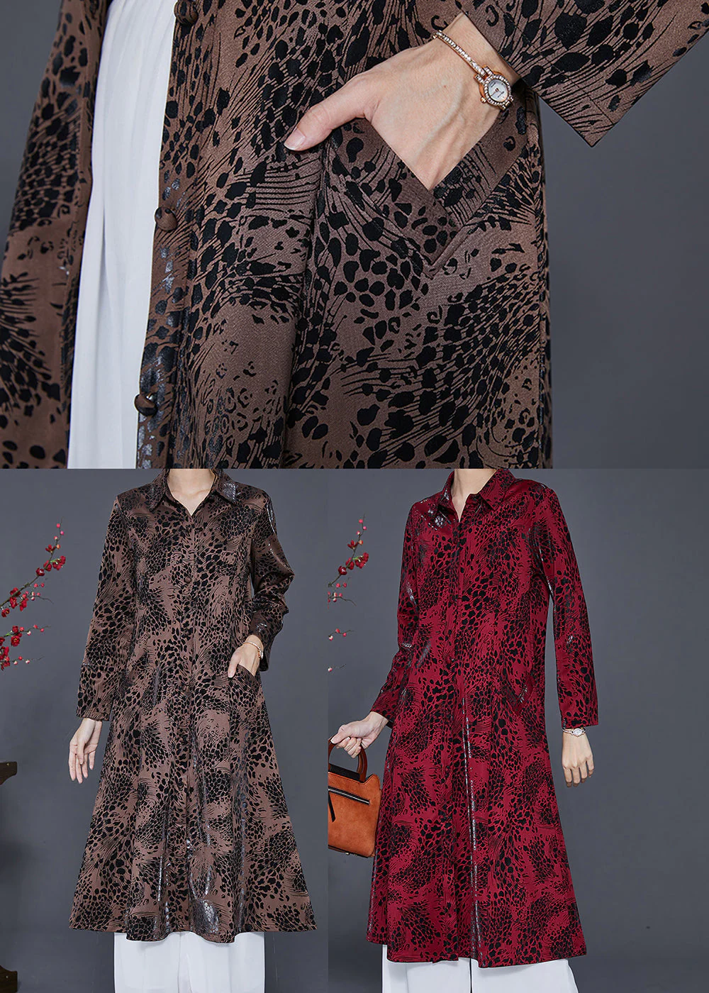 Loose Mulberry Print Exra Large Hem Cotton Holiday Dress Spring - Image 5