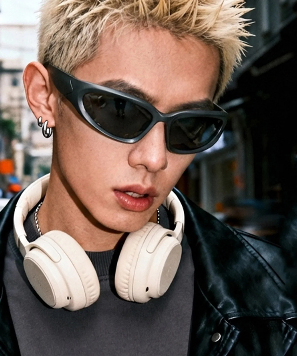 Men Silk Resin UV Protection Cat Eyes Sunglasses - Image 3