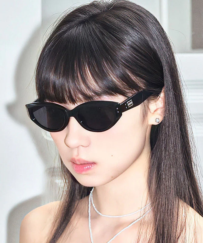 Modern Black Resin Cat Eyes UV Protection Sunglasses - Image 5