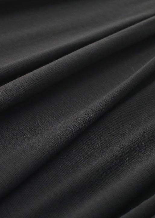 Modern Grey Short Sleeve Cotton Loose Summer Holiday Dress - Image 4