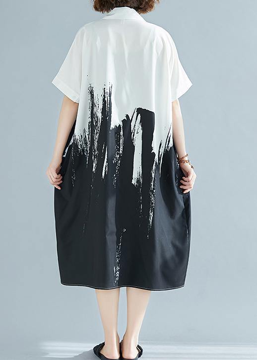Modern lapel Cotton clothes For Women Work Outfits green texture Dress - Image 3