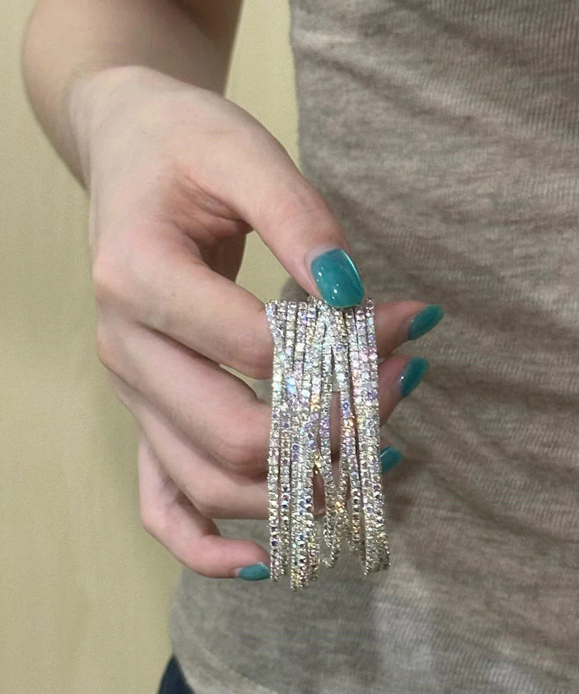 Modern Rainbow Alloy Zircon Ten Bangle - Image 3