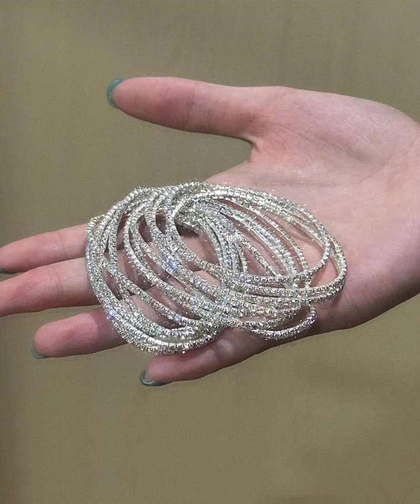 Modern Rainbow Alloy Zircon Ten Bangle - Image 4
