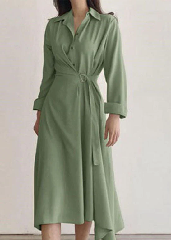 Natural Apricot Peter Pan Collar Wrinkled Patchwork Cotton Dresses Spring - Image 2