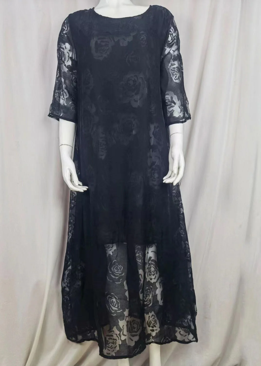 Natural Black Hollow Out Lace Holiday Dresses Summer - Image 4