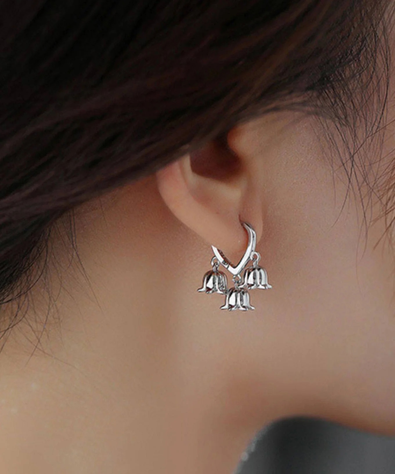 New 925 Silver Tulip Flower Ear Buckle - Image 4