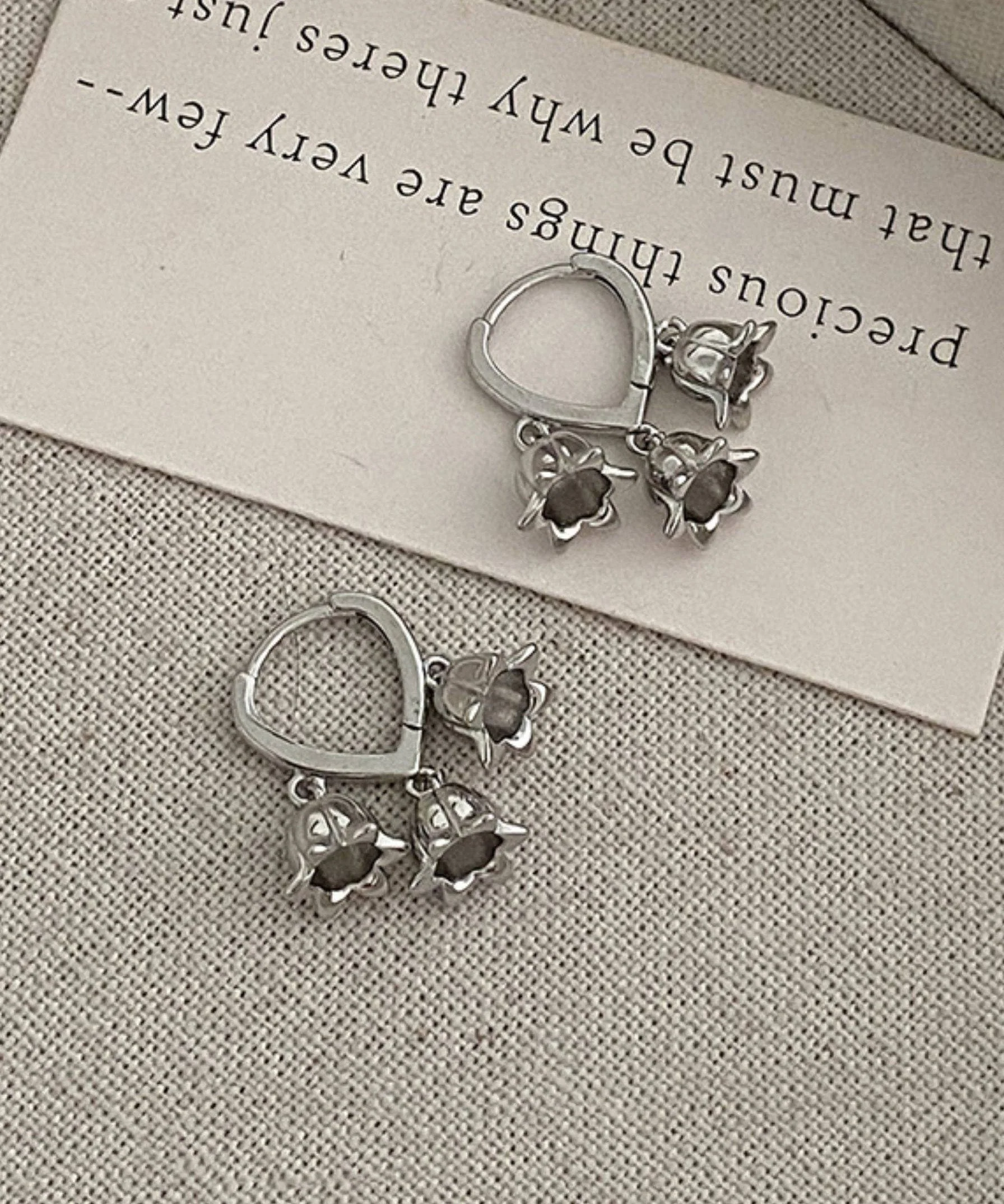 New 925 Silver Tulip Flower Ear Buckle - Image 5