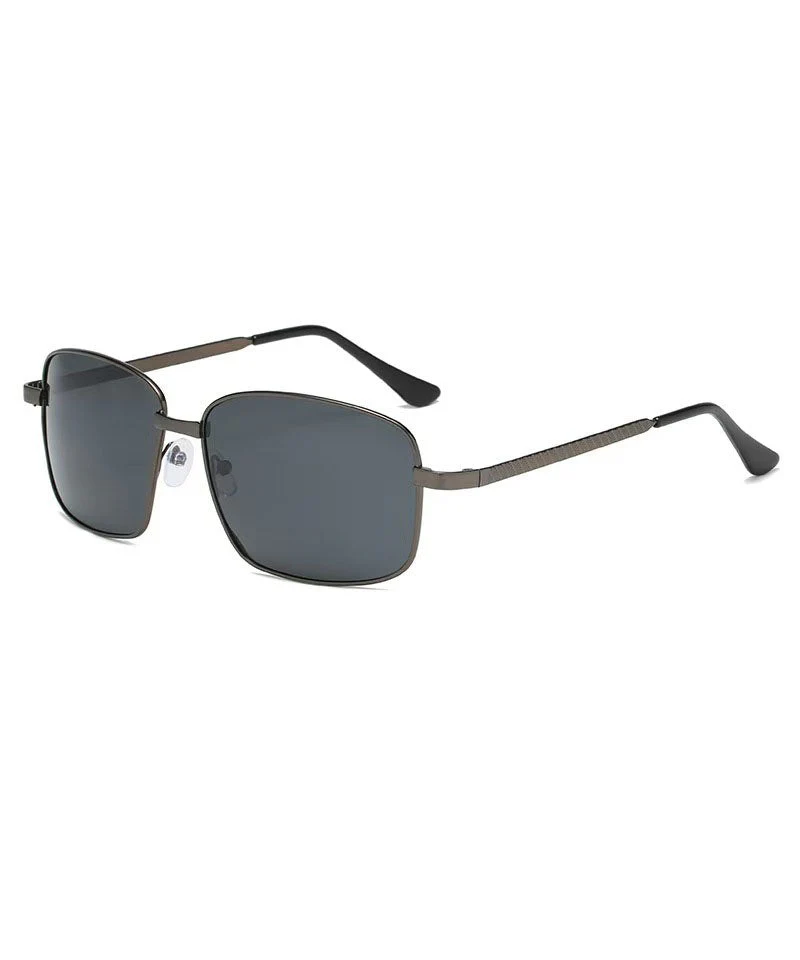 New Black Square Men's Polarized Metal Sunglasses - Image 4
