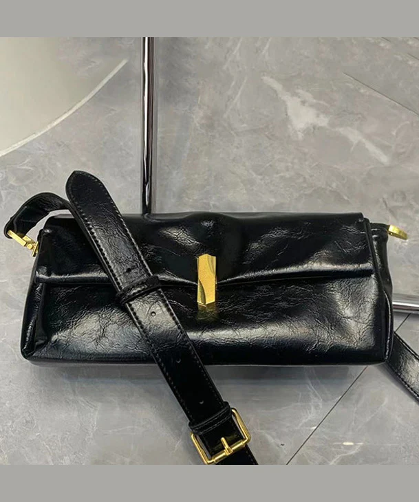 New Black Versatile Faux Leather CrossBody Bag - Image 3