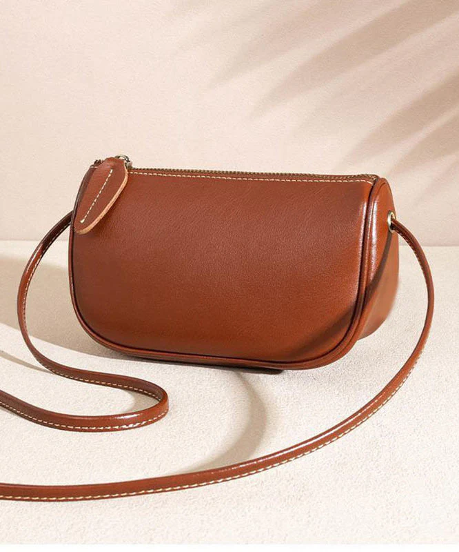New Casual Coffee Versatile Calf Leather Crossbody Bag - Image 3