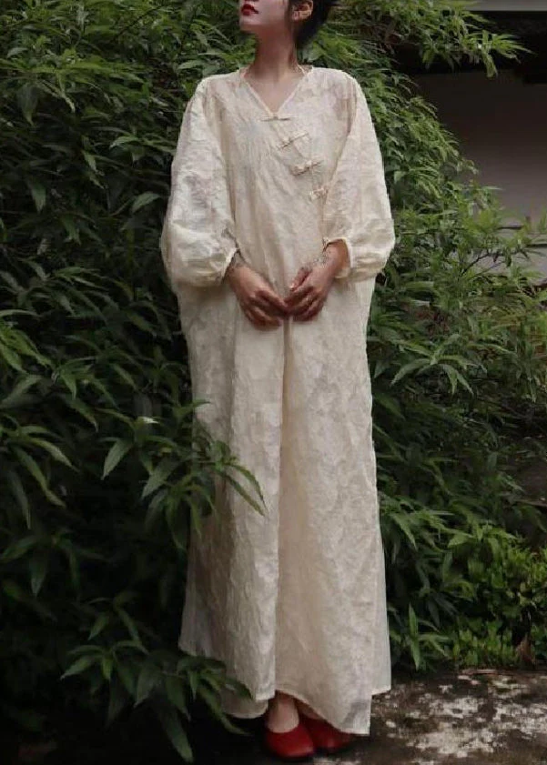 New Chinese Jacquard Oriental Buckle Cardigan Dress Two Piece Set - Image 4