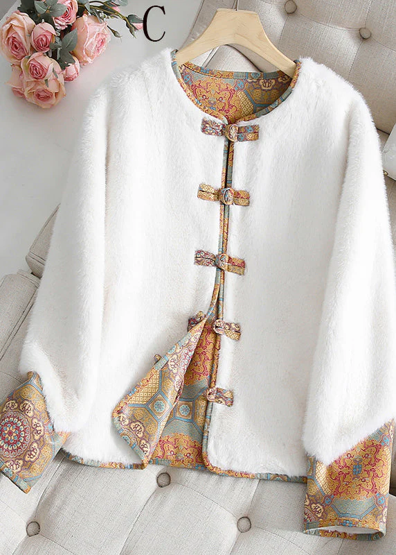 New Chinese Style Mink Velvet Wear On Both Sides Short Coat - Image 3