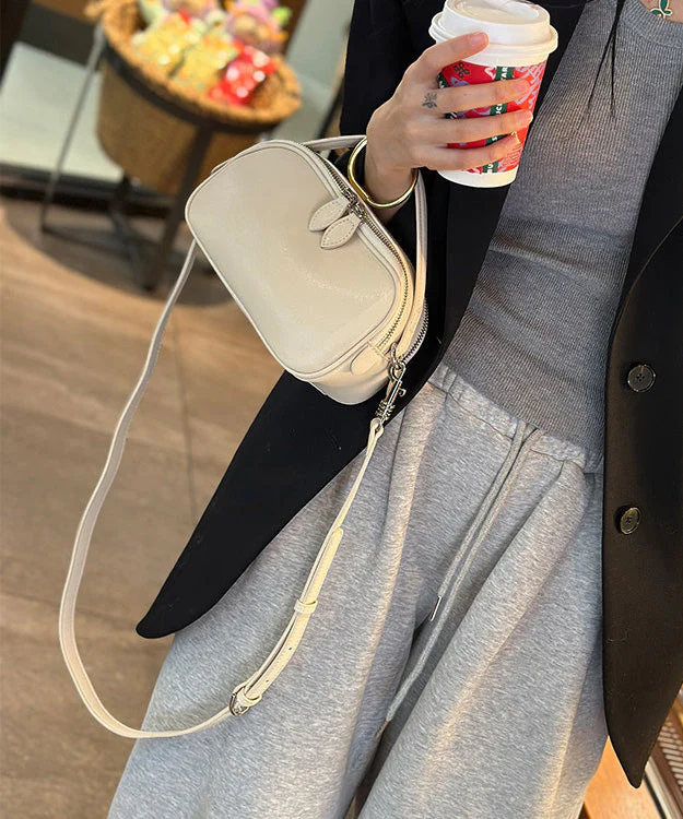 New Coffee Calf Leather Versatile Tote Camera Bag - Image 4