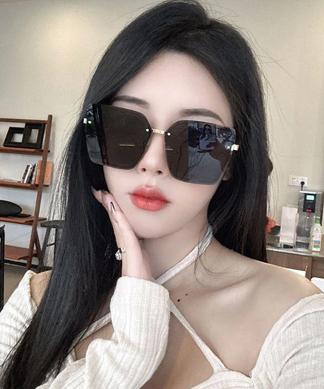 New Gradient Color Pink Metal UV Protection Sunglasses - Image 5